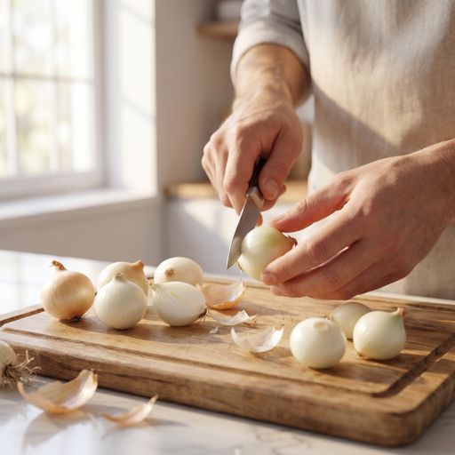 Peeled pearl onions