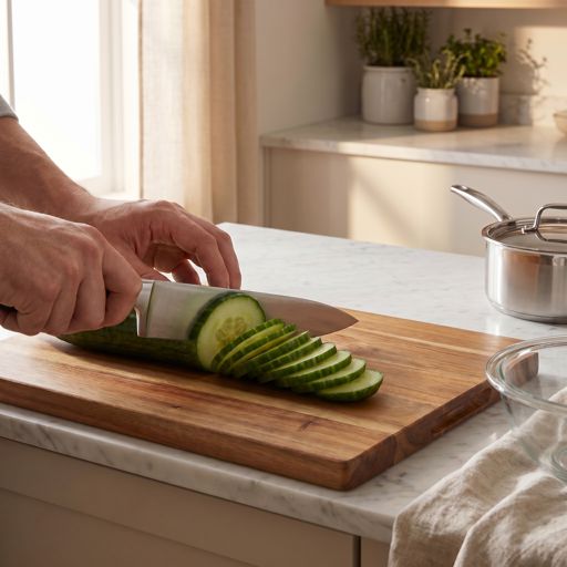 Thinly Sliced English cucumber