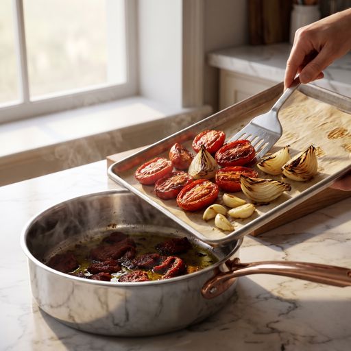 Step 6a: Add Roasted Vegetables