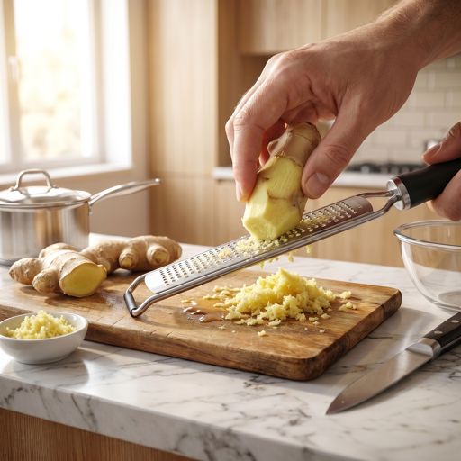 Grated fresh ginger