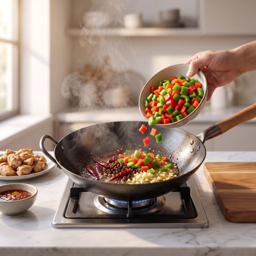 Step 7a: Stir-Fry the Vegetables