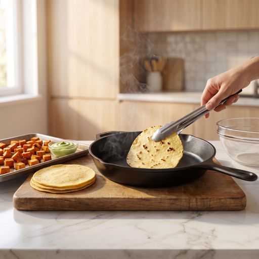 Step 7: Warm the Tortillas