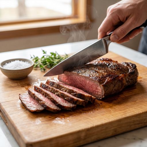 Thinly Sliced beef sirloin steak