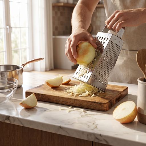 Grated yellow onion