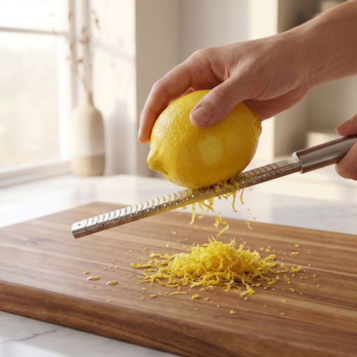 Zested lemon