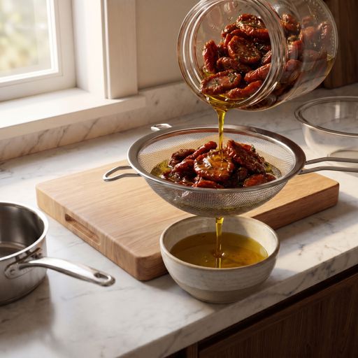 Drained sun-dried tomatoes