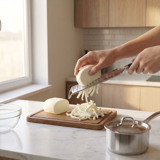 Shredded mozzarella cheese