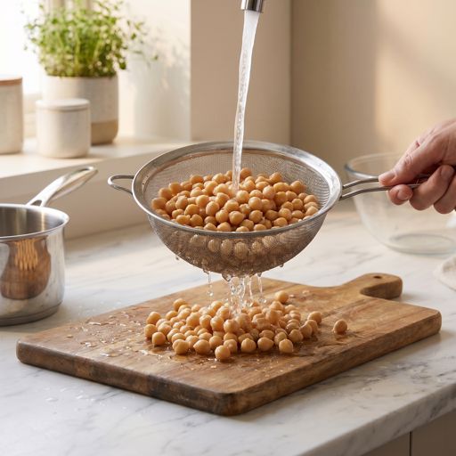 Rinsed chickpeas