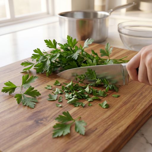 Roughly Chopped fresh flat-leaf parsley