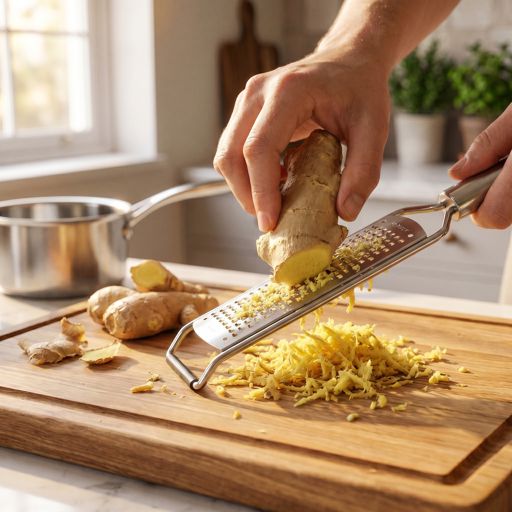 Grated fresh ginger