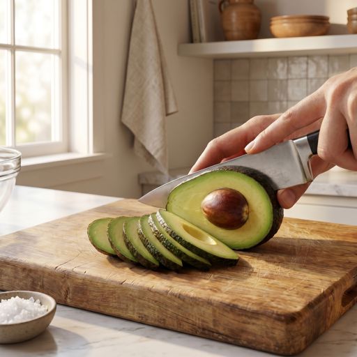 Sliced avocado