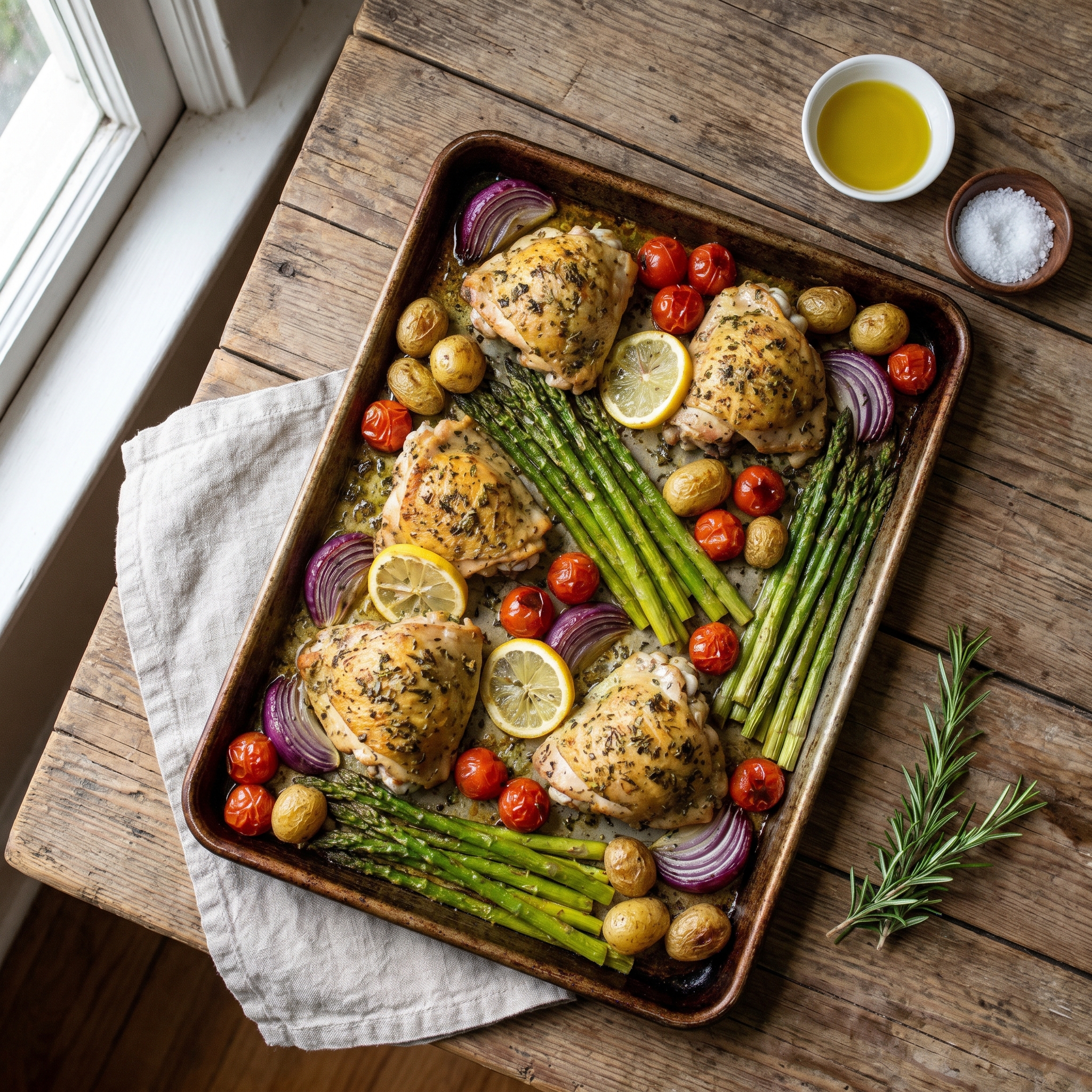 Sheet Pan Lemon Herb Chicken & Vegetables
