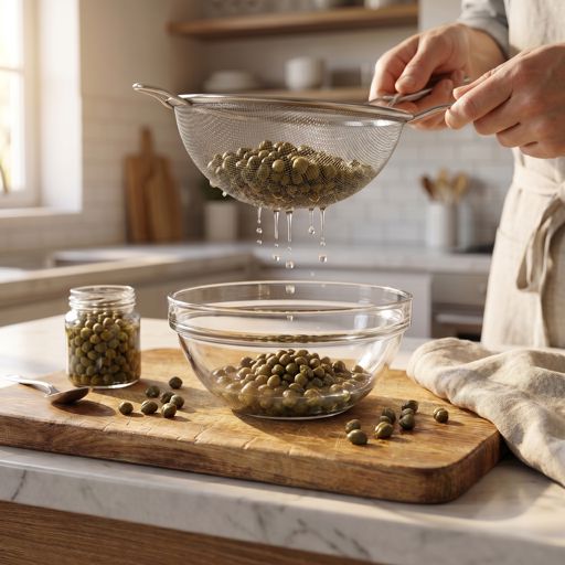 Drained capers