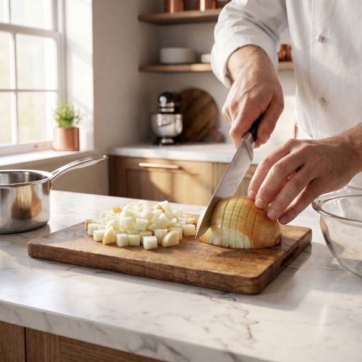 Diced yellow onion