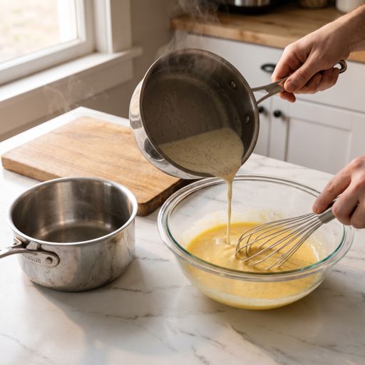 Step 4a: Temper the Cream