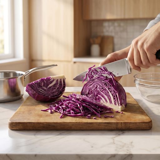Shredded purple cabbage