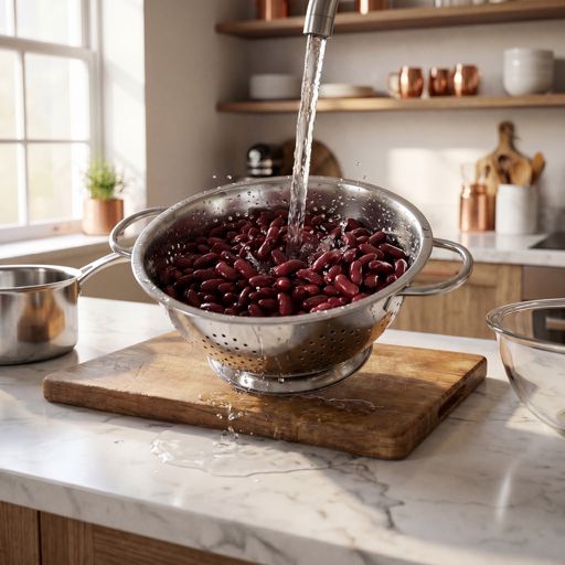 Rinsed dark red kidney beans