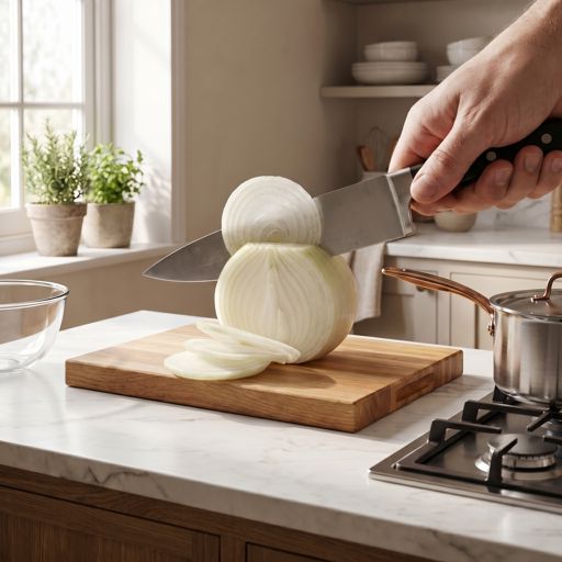 Thinly Sliced white onion