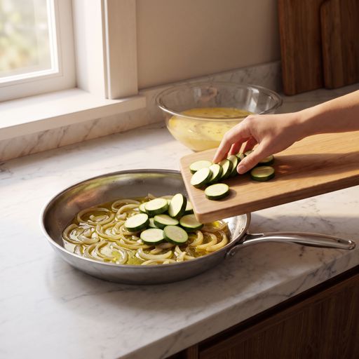 Step 5a: Cook the zucchini