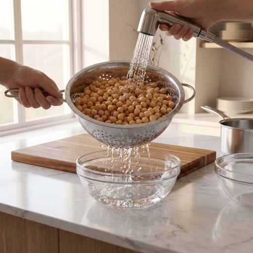 Rinsed chickpeas