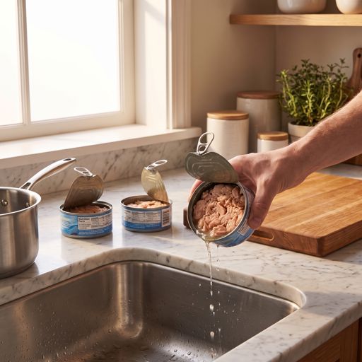 Step 1: Drain the Tuna