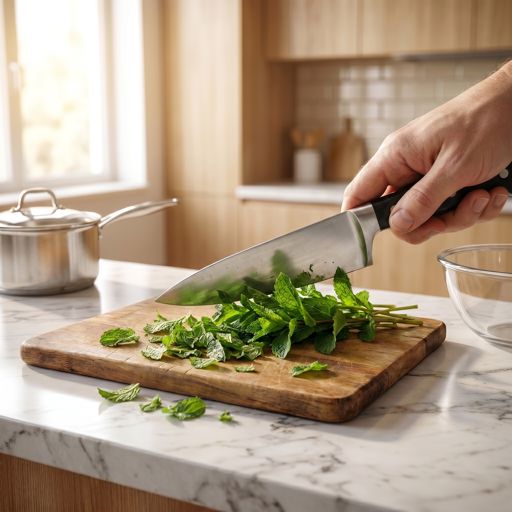 Roughly Chopped fresh mint