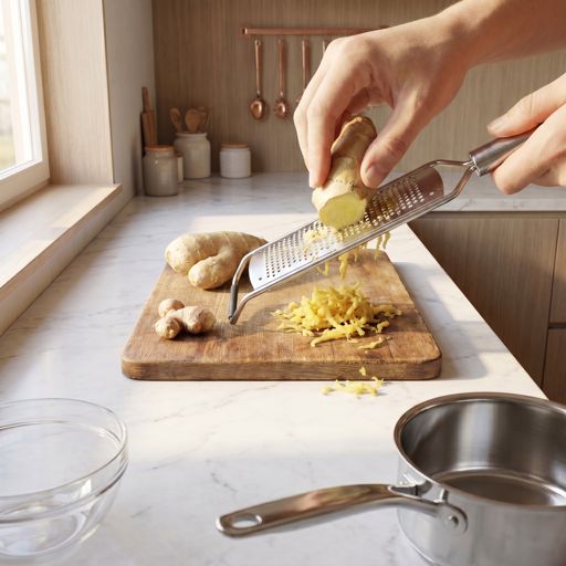 Grated fresh ginger