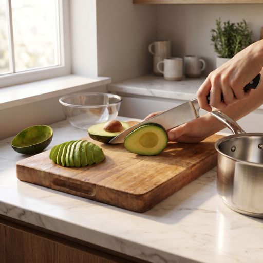 Sliced avocado