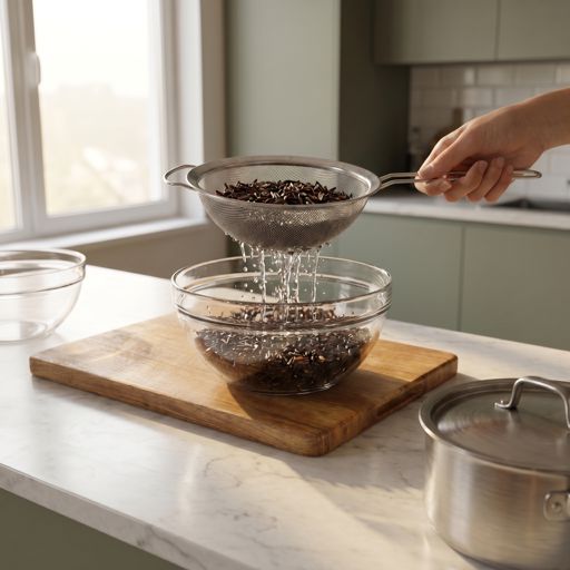Rinsed wild rice blend