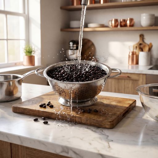 Rinsed black beans