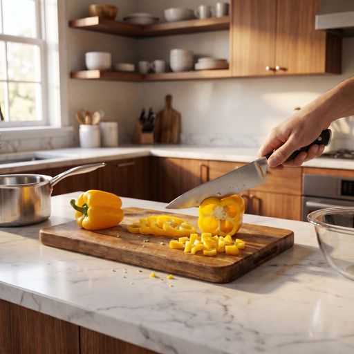 Chopped yellow bell pepper