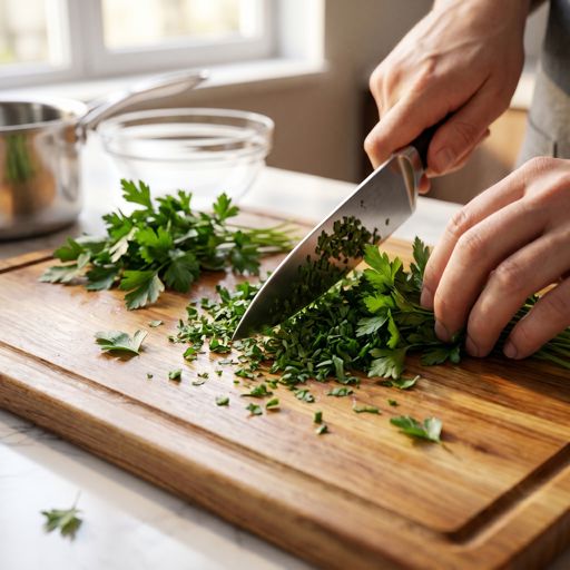 Finely Chopped flat-leaf parsley