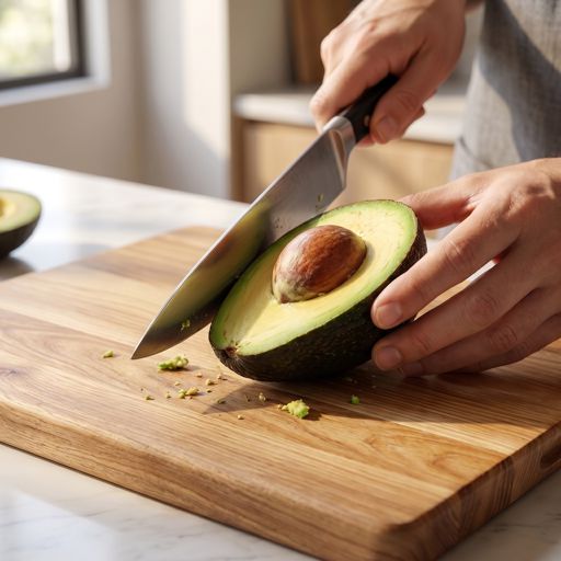 Halved avocado