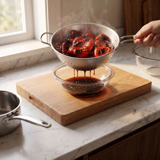 Drained roasted red peppers