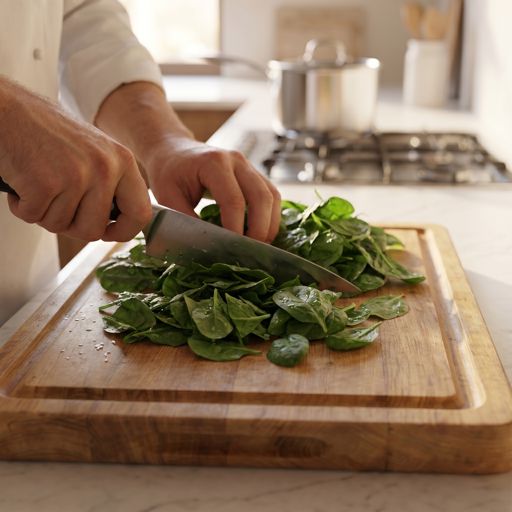 Roughly Chopped fresh spinach