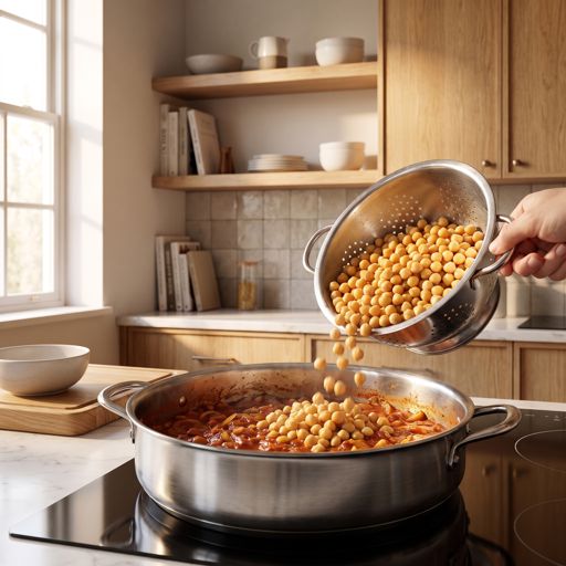 Step 7a: Add Chickpeas and Coconut Milk