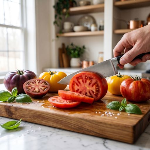 Sliced heirloom tomatoes
