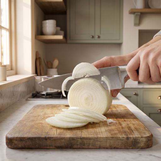 Thinly Sliced white onion