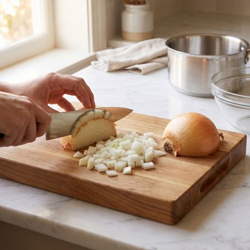 Diced yellow onion