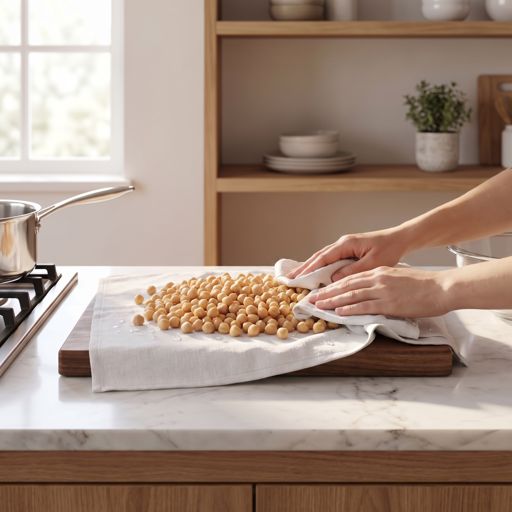 Step 1: Drain the Chickpeas