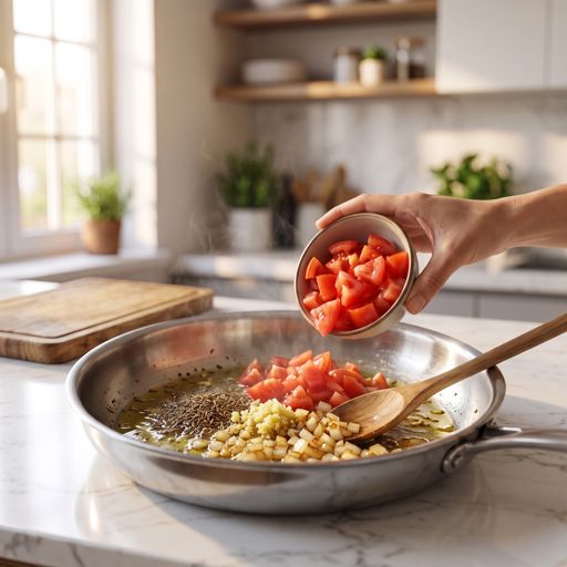 Step 5a: Add Tomato and Spices