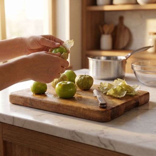 Husked tomatillo