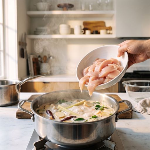 Step 6a: Cook the Chicken and Mushrooms