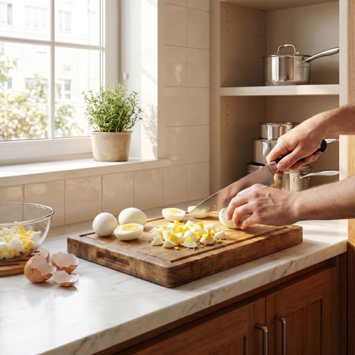 Chopped hard-boiled eggs
