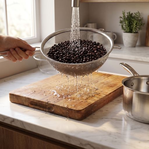 Rinsed black beans