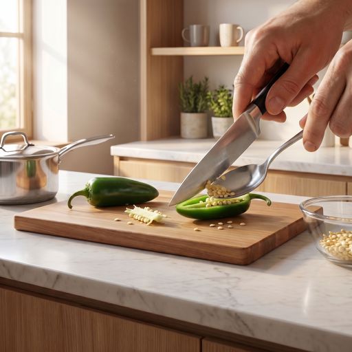 Seeded jalapeño pepper