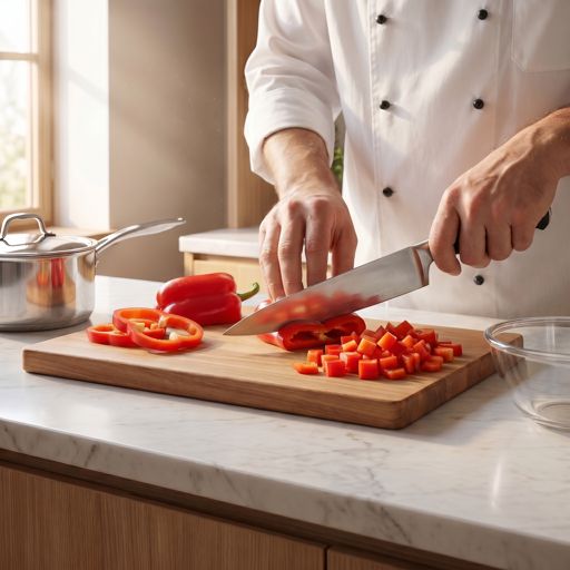 Diced red bell pepper