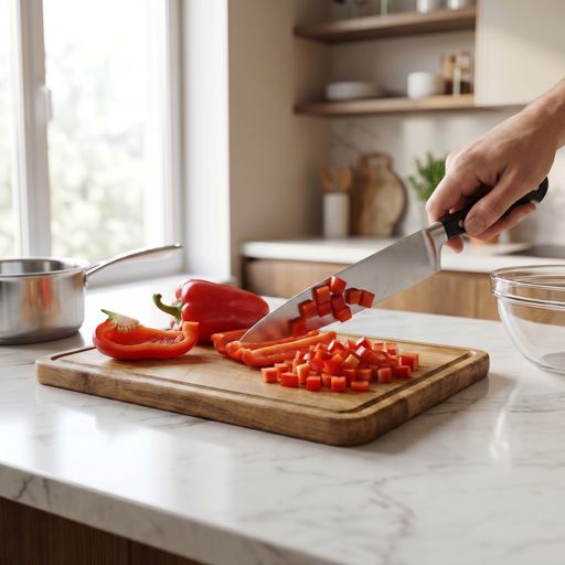 Diced red bell pepper