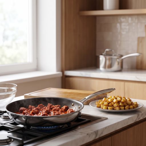 Step 3a: Cook the chorizo and vegetables