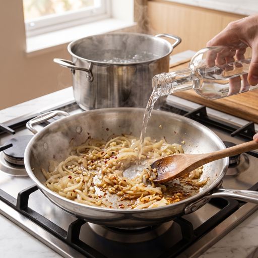 Step 5: Deglaze with Vodka